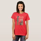 T-shirt John 3:16 Cubisme adoré Art (Devant entier)