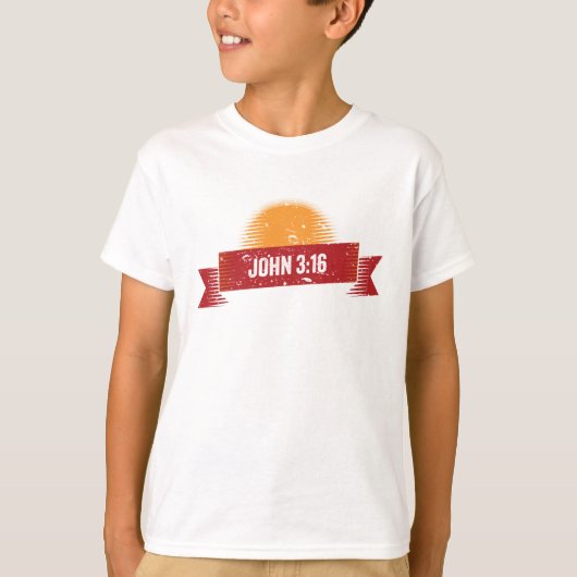 T-shirt John 3:16 Design Vintage Look (Devant)