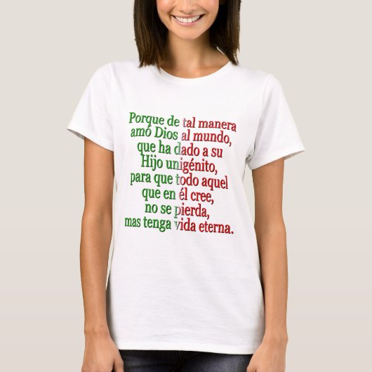 T-shirt John 3:16 Espagnol (Devant)