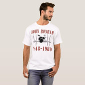 T-shirt John Bonham 1948 1980 Musique (Devant entier)