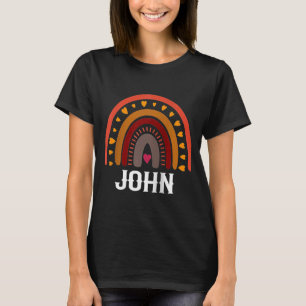 T-shirt John Colorful Arc-en-ciel hommes garçon nom bébé i