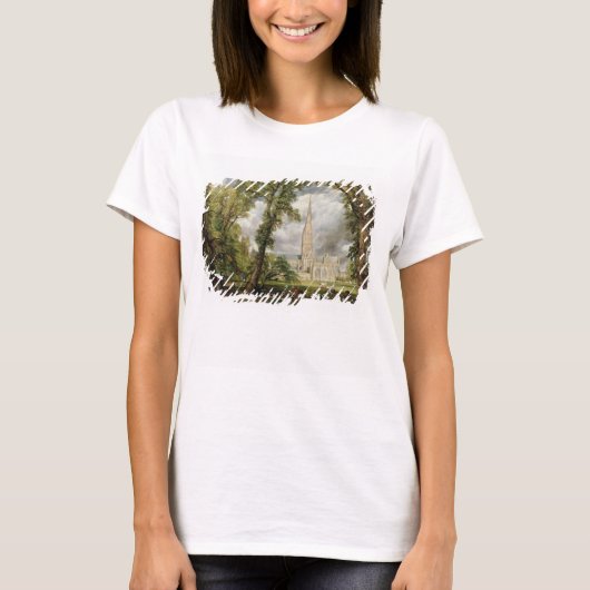 T-shirt John Constable | Vue de la cathédrale de Salisbury (Devant)