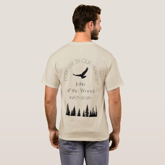 T-Shirt John des Bois - Dessin Avant et Arrière (Dos entier)
