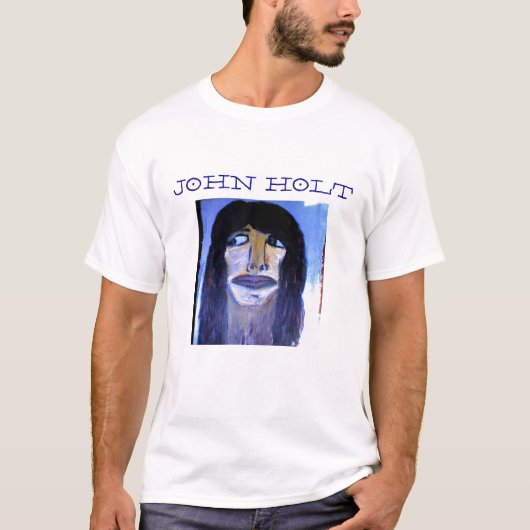 T-shirt JOHN HOLT - Portriat customisé avec la "course" (Devant)