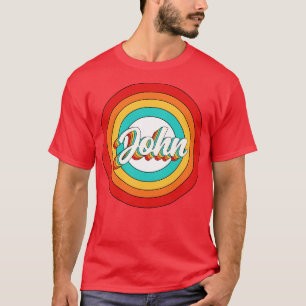 T-shirt John Nom Chemise Vintage John Circle