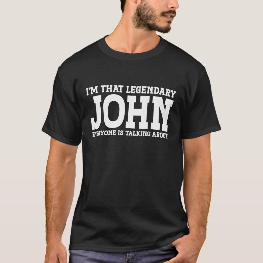 T-shirt John Nom personnel Funny John (Devant)