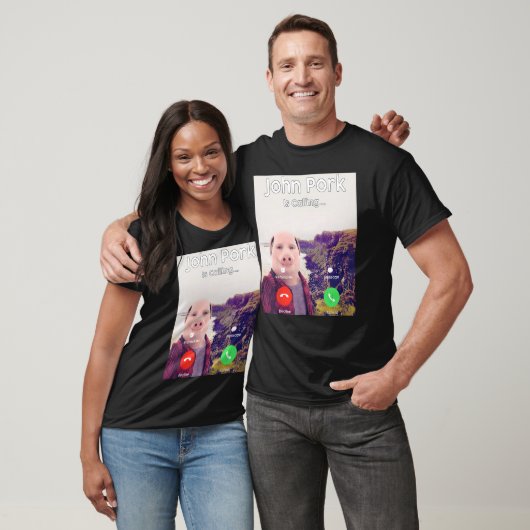 T-shirt John Pork Appelle Réponse Téléphone (Unisexe)