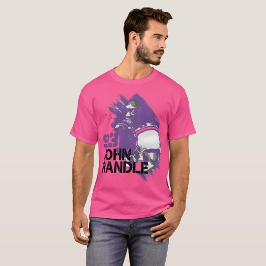 T-shirt John Randle Minnesota Paint (Devant entier)
