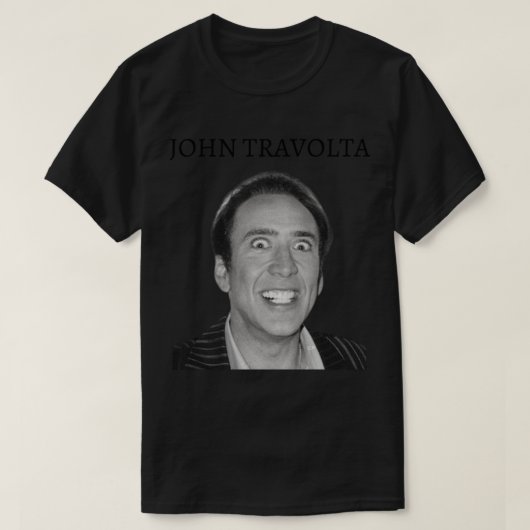 T-shirt john travolta nicolas chemise à cage FUNNY MEME (Design devant)