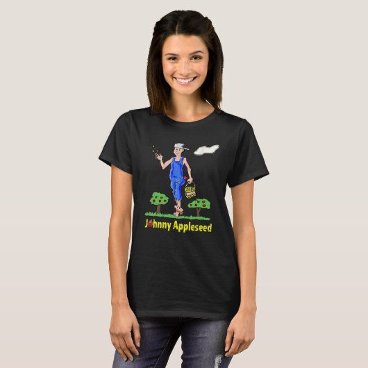 T-shirt Johnny Appleseed Pommier Arbre Semence Orchard Nur (Devant entier)