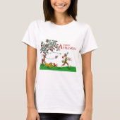 T-shirt Johnny Appleseed T-Shirt, Animaux et Pommier (Devant)