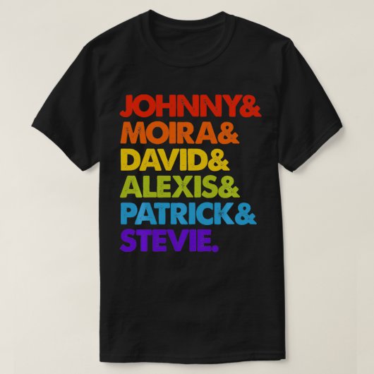 T-shirt Johnny et Moira et David et Aleis (Design devant)
