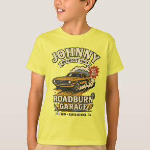 T-shirt Johnny Roadburn - Retro Burnout Muscle Car