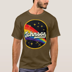 T-shirt Johnson Rainbow Dans Espace Grunge Vintage Style