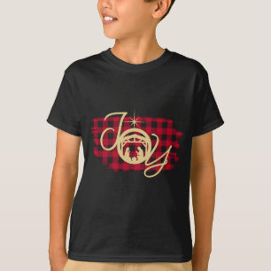 T-shirt JOIE dans un maître Noël Nativité Jésus Birth Buf