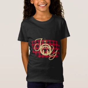 T-Shirt JOIE dans un maître Noël Nativité Jésus Birth Buf