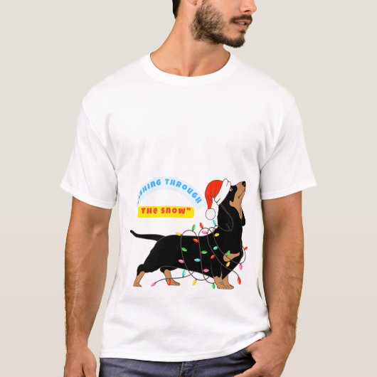 T-shirt « Joie de dévaler la neige de Noël » (Devant)