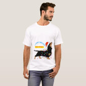 T-shirt « Joie de dévaler la neige de Noël » (Devant entier)