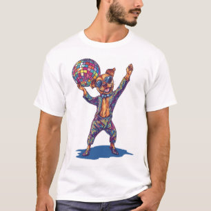 T-shirt Joie de Disco Dog � Pup de fête drôle des années 7