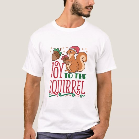 T-shirt Joie de Noël aux écureuils (Devant)