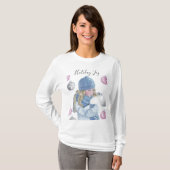 T-shirt "Joie de vacances" (longue chemise de douille de (Devant entier)