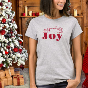 T-shirt Joie indicible Typographie Christian Modern Rouge