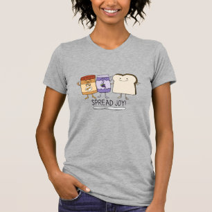 T-shirt Joie mignonne de diffusion de beurre d'arachide et
