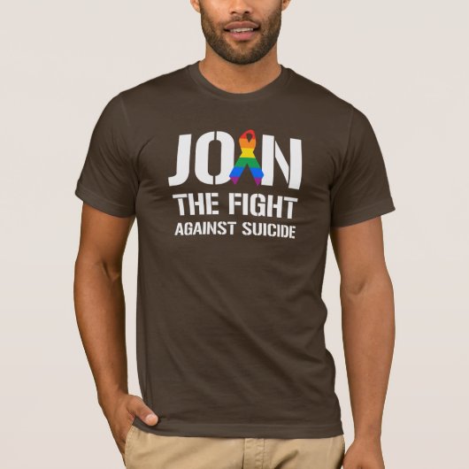 T-shirt Joignez le combat contre le suicide de LGBT (Devant)