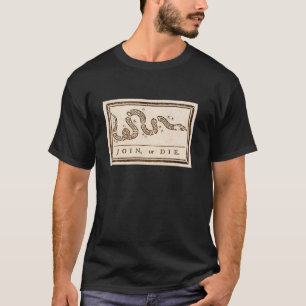 T-shirt Joignez-Vous Ou Mourez Serpent Histoire Américaine