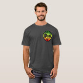 T-shirt Joint de reggae affligé par GUAM de la COURSE 671 (Devant entier)