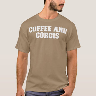 T-shirt Joke Funny Papa, Café Et Corgis588