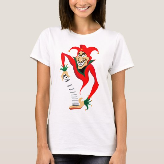 T-shirt Joker Jester Grinning avec Jack-in-the-Box (Devant)