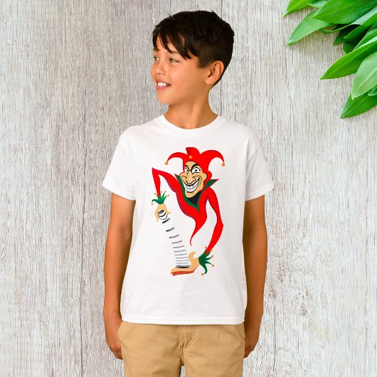 T-shirt Joker Jester Grinning avec Jack-in-the-Box