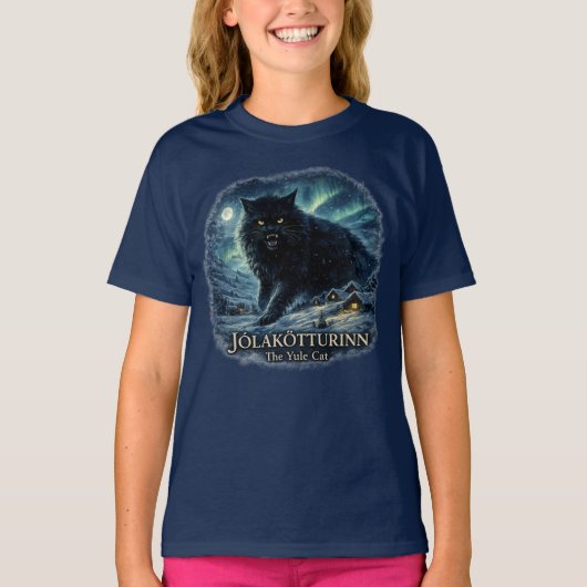 T-shirt Jólakötturinn Le Chat de Yule Islande Folklore de (Devant)