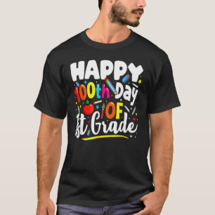 T-shirt Joli 100e jour d'école heureux Enseignant de 1re a
