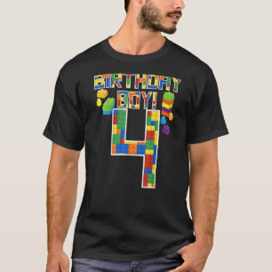 T-shirt Joli 4e anniversaire 4 ans Bâtiment Boys