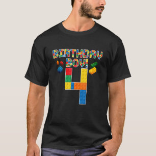 T-shirt Joli 4e anniversaire 4 ans Bâtiment Boys