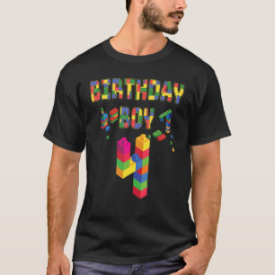 T-shirt Joli 4e anniversaire 4 ans Bâtiment Boys