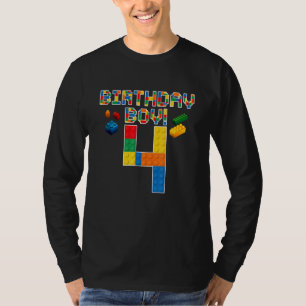 T-shirt Joli 4e anniversaire 4 ans Bâtiment Boys