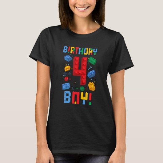 T-shirt Joli 4e anniversaire 4 ans Bâtiment de l'édifice a (Devant)