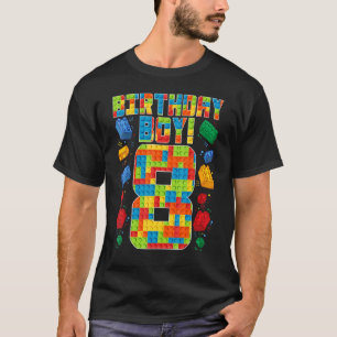 T-shirt Joli 8e anniversaire 8 ans Garçons de constructio