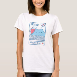 T-shirt Joli Amour Mont Fuji, Montagne Soleil et Vagues Ja