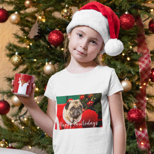 T-shirt Joli animal Amoureux des chiens Photo Noël Joyeux 