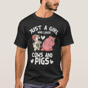 T-shirt Joli animal de ferme Filles de fermier Femmes Vach
