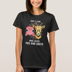 T-shirt Joli animal de ferme Juste une fille qui aime les