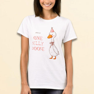 T-shirt Joli Anniversaire Maman Rose d'une Oie Idiote