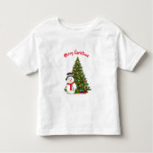 T-shirt joli arbre de Noël pour tout-petit (Devant)