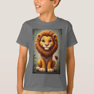 T-shirt Joli Art Mural de Pépinière de Lion Safari Animal