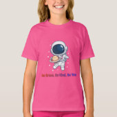 T-shirt Joli astronaute explorateur de la planète Saturne (Devant)