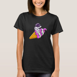 T-shirt Joli Astronaute Sur Cône de Crème Glacée - Vacance